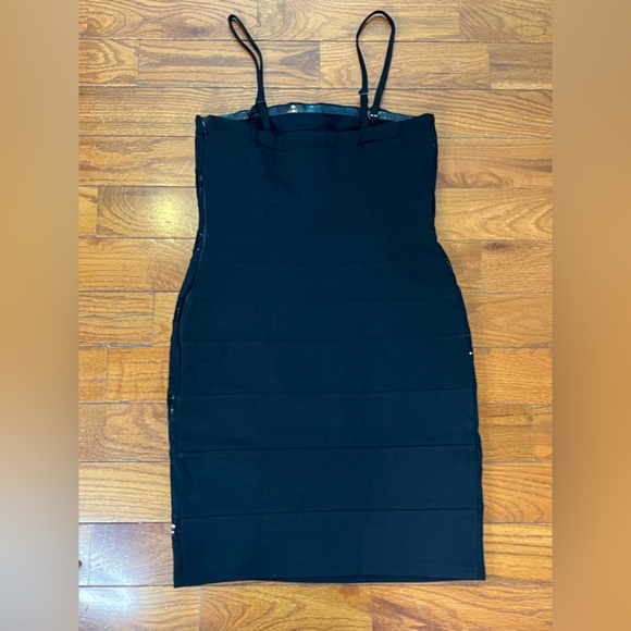 Inc International Concepts Women’s Black Strapless Sequin Bandage Mini Dress 6 - Picture 3 of 8
